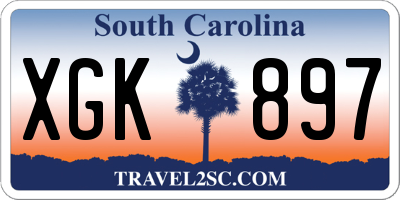 SC license plate XGK897