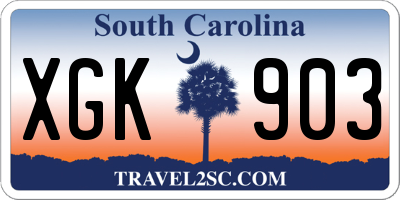 SC license plate XGK903