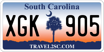 SC license plate XGK905