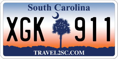 SC license plate XGK911