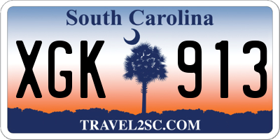 SC license plate XGK913