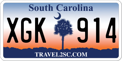 SC license plate XGK914