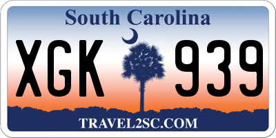 SC license plate XGK939