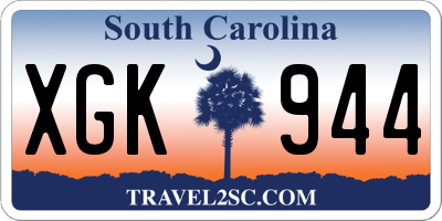 SC license plate XGK944