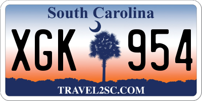 SC license plate XGK954