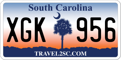 SC license plate XGK956