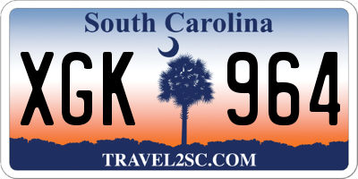 SC license plate XGK964