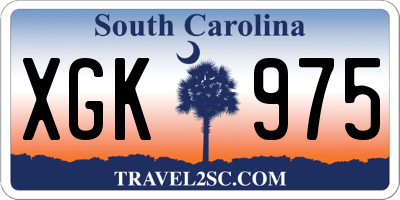 SC license plate XGK975