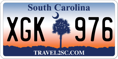 SC license plate XGK976