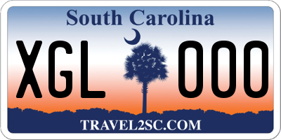 SC license plate XGL000