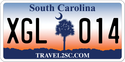 SC license plate XGL014