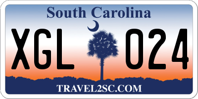 SC license plate XGL024
