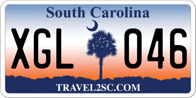 SC license plate XGL046