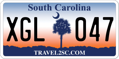 SC license plate XGL047