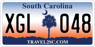 SC license plate XGL048