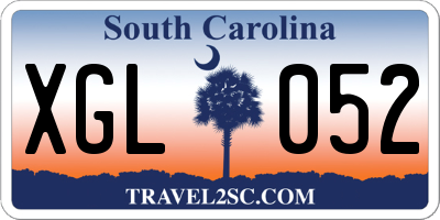 SC license plate XGL052
