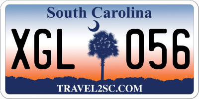 SC license plate XGL056
