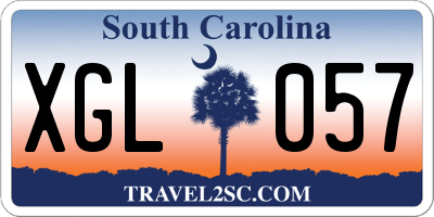SC license plate XGL057