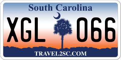SC license plate XGL066