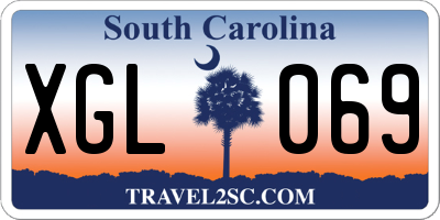 SC license plate XGL069