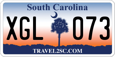 SC license plate XGL073