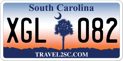 SC license plate XGL082