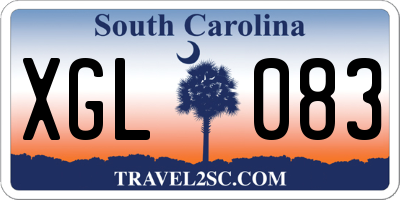 SC license plate XGL083