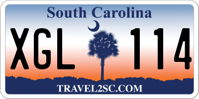 SC license plate XGL114