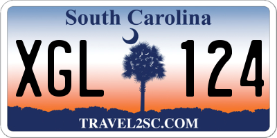 SC license plate XGL124