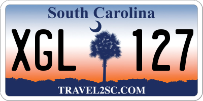 SC license plate XGL127
