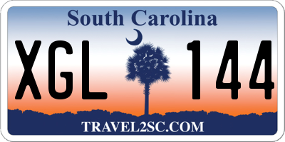 SC license plate XGL144