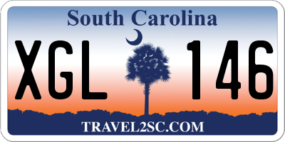 SC license plate XGL146