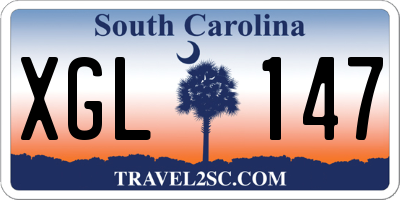 SC license plate XGL147