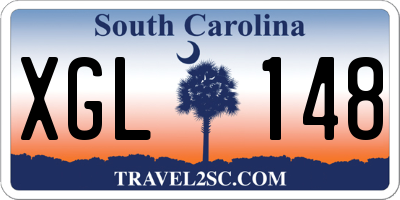 SC license plate XGL148