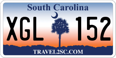 SC license plate XGL152