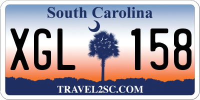 SC license plate XGL158