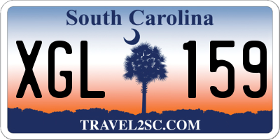 SC license plate XGL159