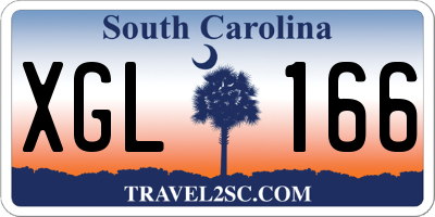 SC license plate XGL166
