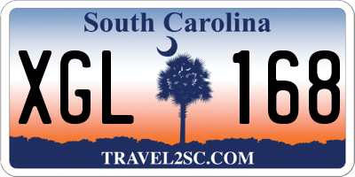 SC license plate XGL168