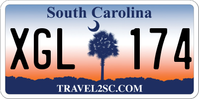 SC license plate XGL174