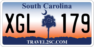 SC license plate XGL179