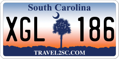 SC license plate XGL186