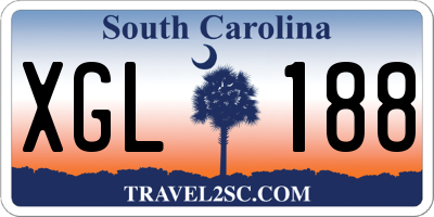 SC license plate XGL188