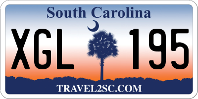 SC license plate XGL195