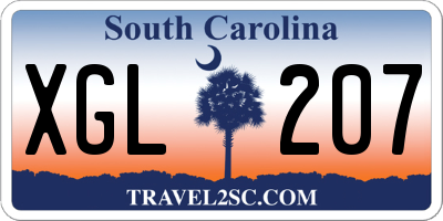 SC license plate XGL207