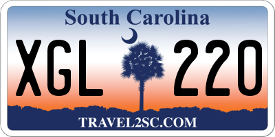 SC license plate XGL220