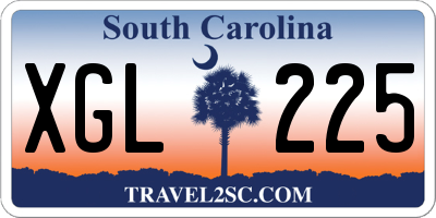 SC license plate XGL225