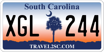 SC license plate XGL244