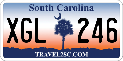 SC license plate XGL246