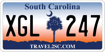 SC license plate XGL247